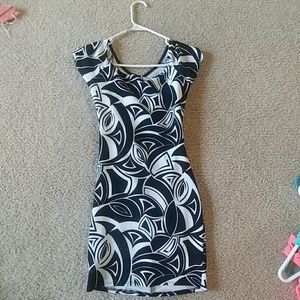 Black and white mini dress, size small